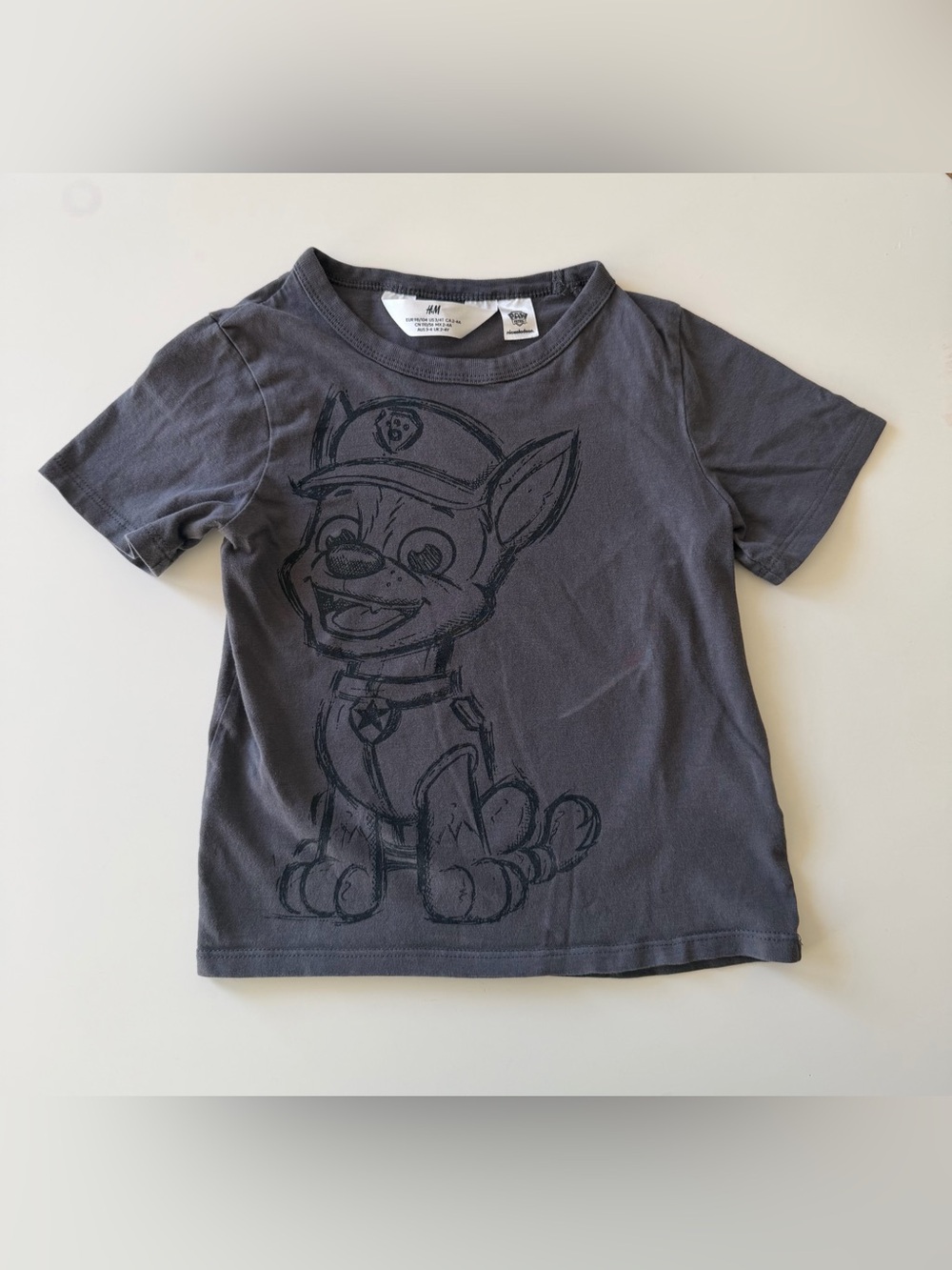 H&M Kids Paw Patrol Sketch Tee - Charcoal